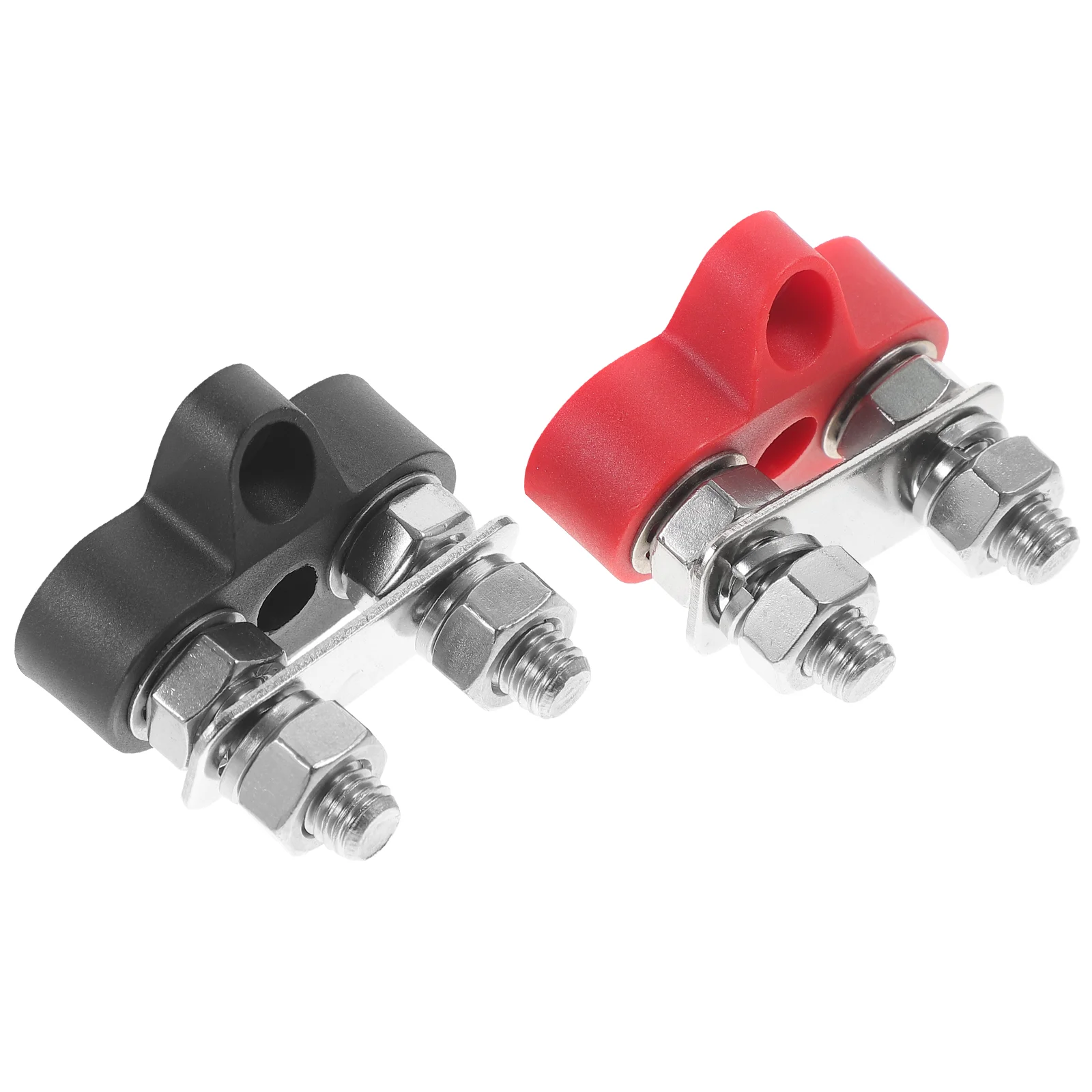 

2 Pcs Car Terminals Studs Marine Connector Block Distribution Plastic Accessories