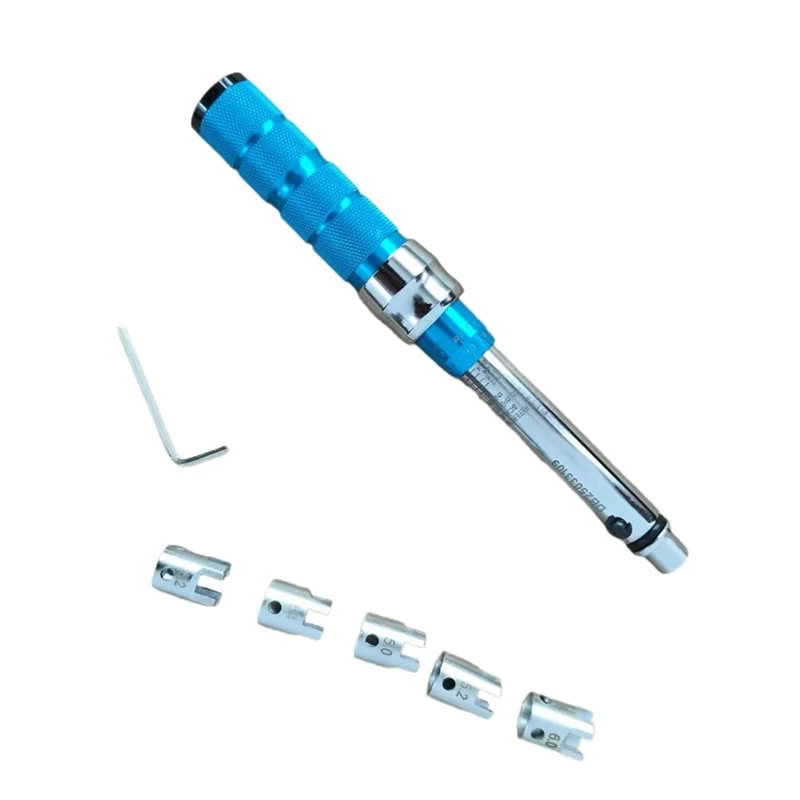 

AT21-7PCS Drive Click Torque Wrench Set 2-10 NM Spoke Torque Wrench Steel Torque Wrench Set 2-10 NM With Extension Bar