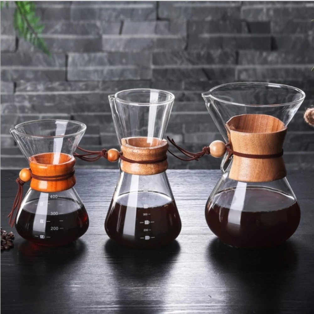 

Glass Coffee Kettle with Stainless Steel Filter Drip Brewing Hot Brewer Coffee Pot Dripper Barista Pour Over Coffee Maker 400ml