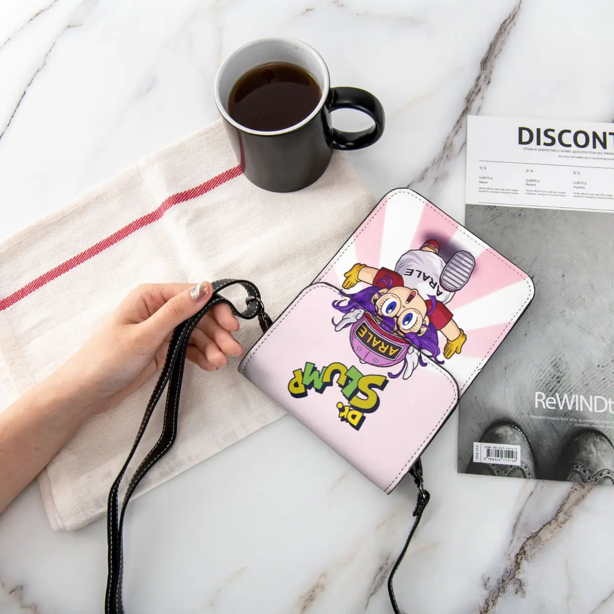 Arale Norimaki Dr Slump الجلود الهاتف الخليوي حقيبة اكسسوارات موضة للجنسين الدكتور Slump Crossbody حقيبة حامل بطاقة المحفظة خفيفة الوزن