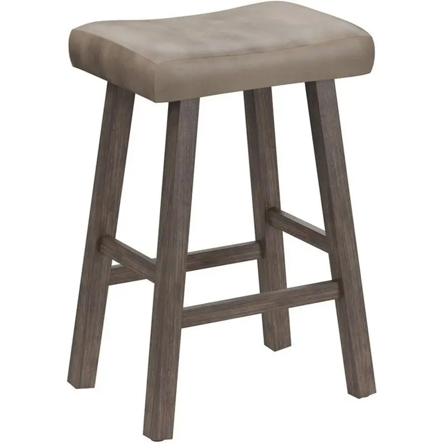

Furniture Saddle Counter Stool, Rustic Gray