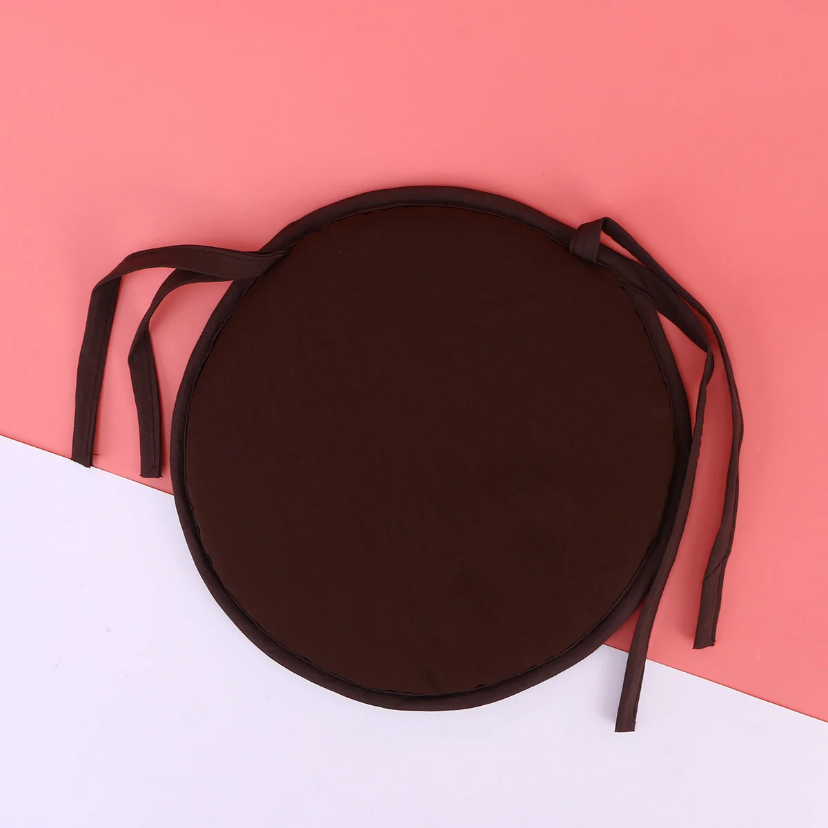 

Round Cushion for Chair Dark Brown Soft Polyester Sponge Seat Pad Non-Slip Chair Cushion Pads Home Office Restaurant