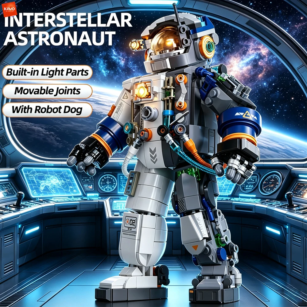 Home Security Robot Dog - KAVOWORLD 896PCS Space Astronaut Bouwstenen Robot