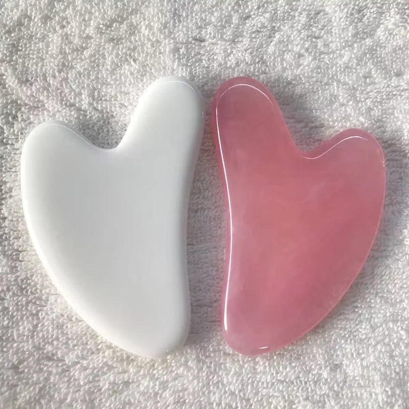 Natural Resin Heart Shaped Scrapping Massage Scraper Facial Guasha Massager Acupuncture Guasha Board Skin Care Relaxation Tools