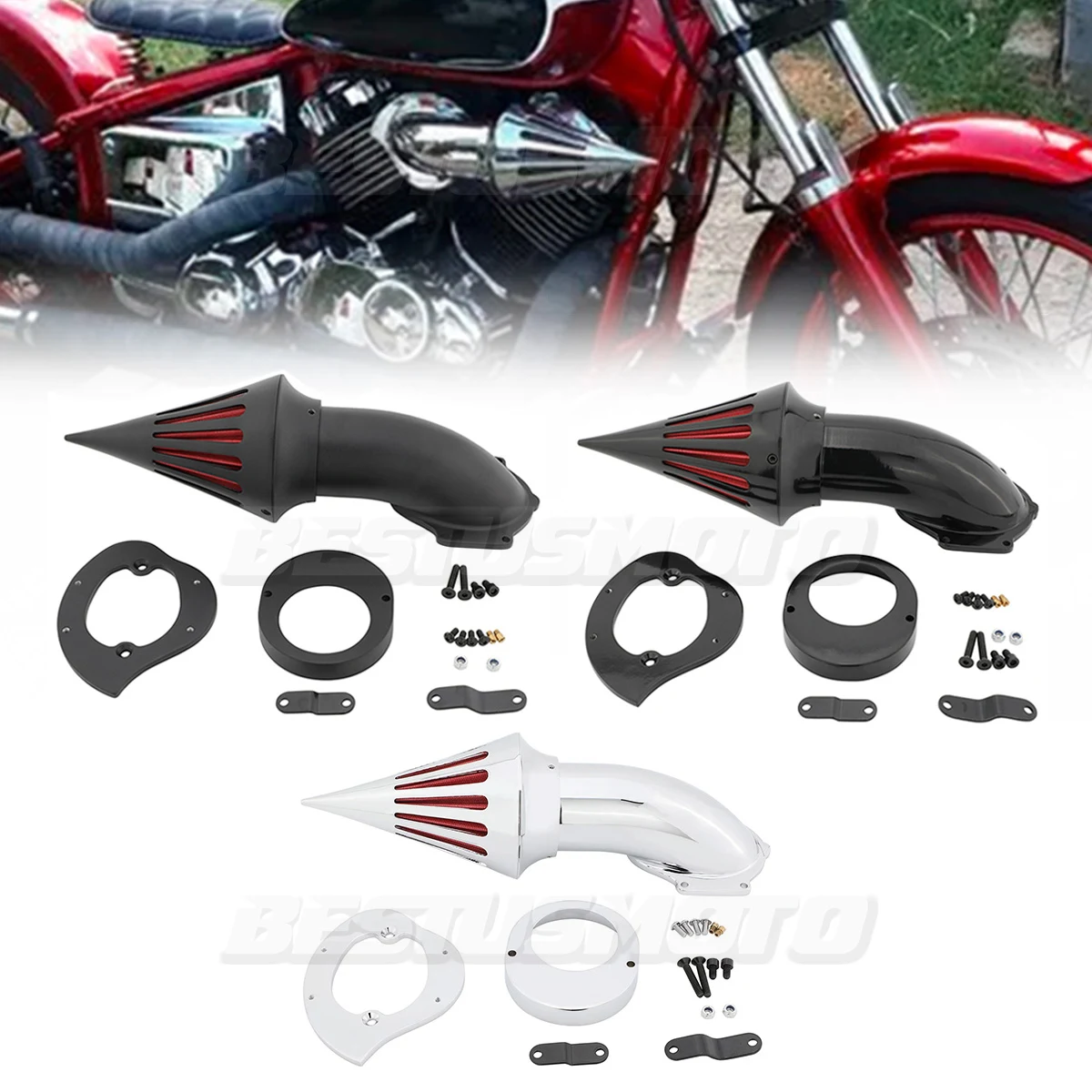 Motorcycle Accessories Air Cleaner Kits Intake Filter For Yamaha V Star V-Star 650 XVS650 All Year 1986-2012 2011 2010 2009 2008