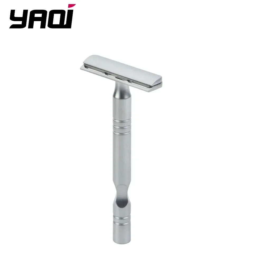 YAQI Beard shaver Matte Chrome Color AC Blade Excalibur Single-edged Mens Shaving Safety Razor