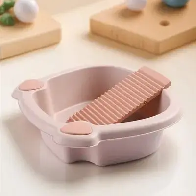 

1 set 1 Set Laundry Washboard Compact Lightweight Pp Hand Wash Basin For Dormitory Home Clothes Washing Foldable Clothes Basin