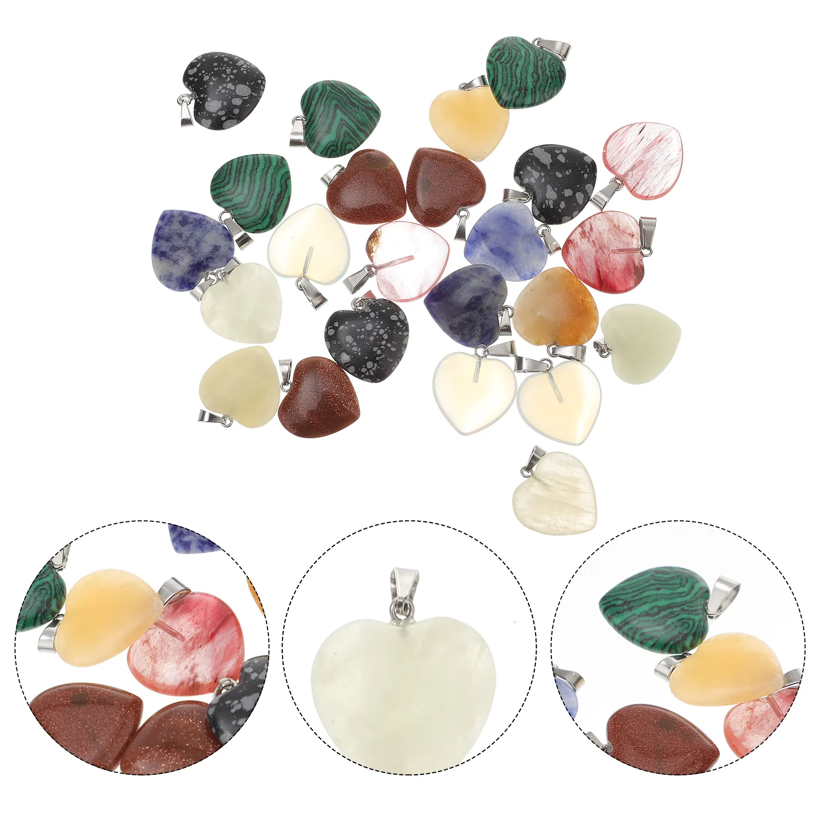 

24 шт. хрустальные камни в форме сердца, декоративные стразы, подвески, украшение для домашнего офиса, поделки своими руками, цветочный горшок, камень