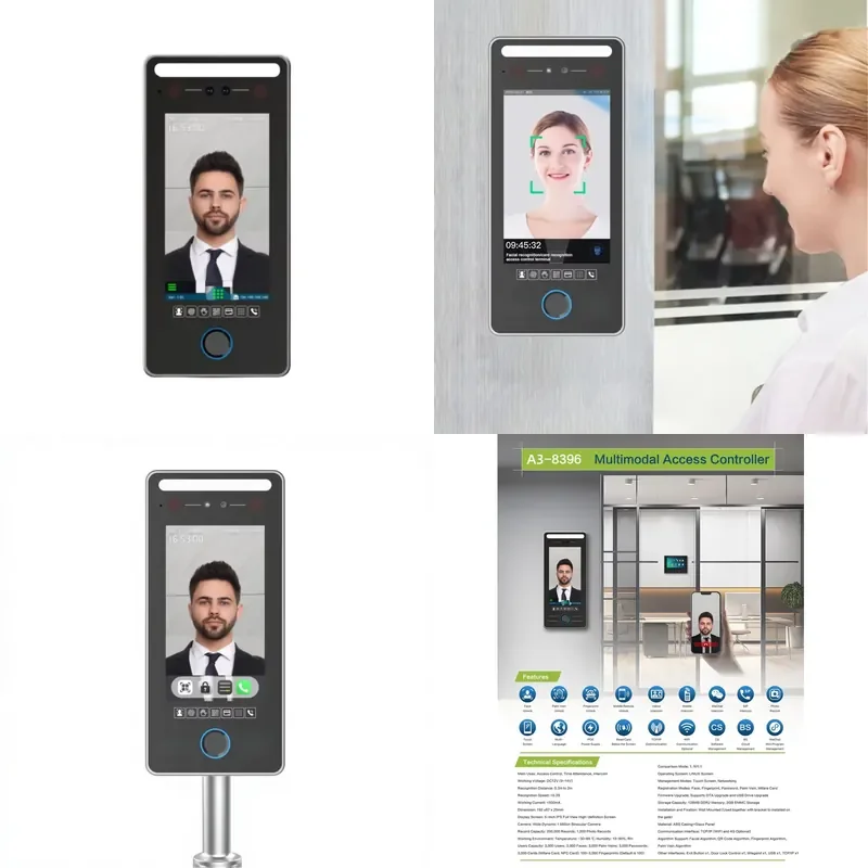 Face Recognition Access Control Palm Recognition Attendance Fingerprint QR Code Video Door Bell