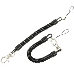 Black High Quality Bungee Cord Old Man Mobile Phone Anti-Loss Strap Running Phone Anti-Loss Spiral Telephone Line Elastic Rope