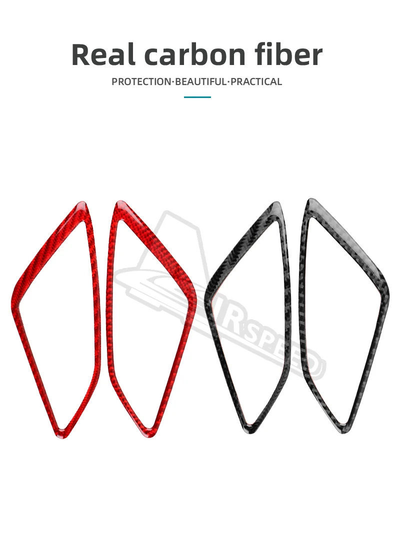 Real Carbon Fiber Für Mazda 3 Axela 2014 2015 2016 2017 2018 LHD RHD Auto Dashboard Beide Seite Air Outlet Zubehör Aufkleber – Detail 2