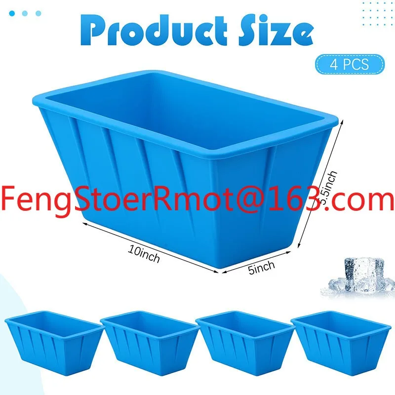Non-stick large silicone ice cube mold, reusable tempered silicone mold, large ice cube mold for ice bath