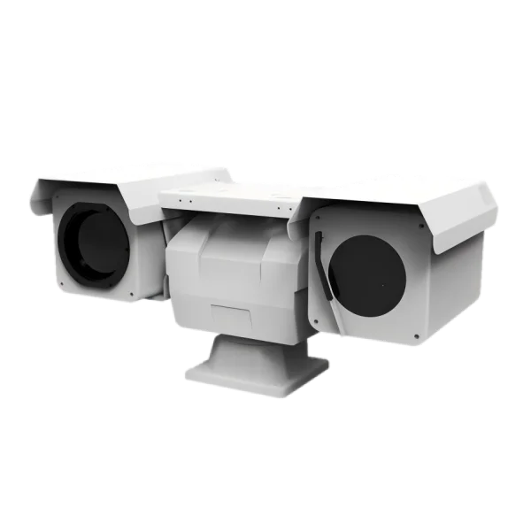 Dual Sensor 55x Optical Zoom And Uncooled 30mm~150mm Auto Focus Thermal IP Camera Applied From Fire Monitor To Voyage Detection