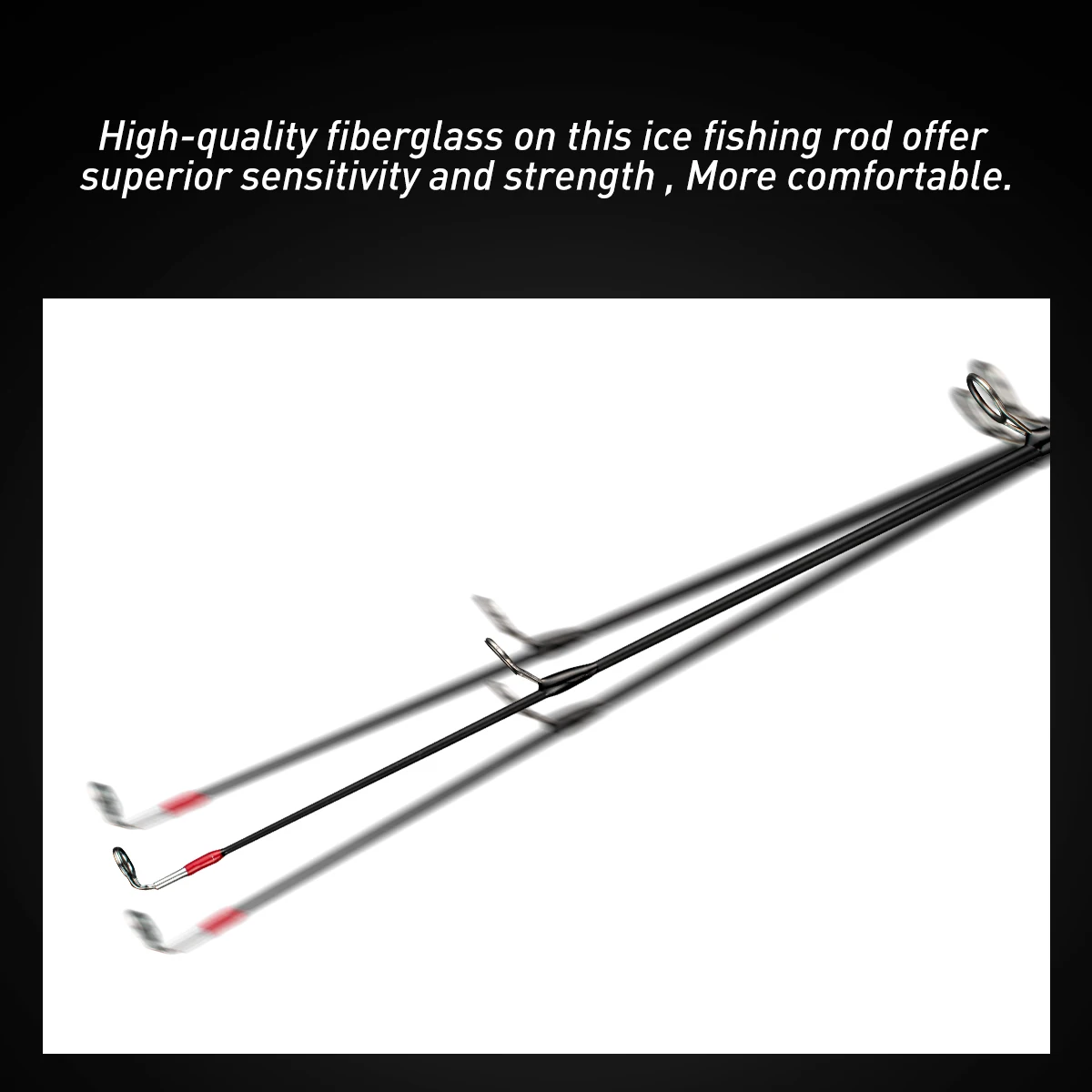 Winter Ice Fishing Rod 2 Section 50cm Winter Ice Fishing Rod Spinning Ultralight Ice Winter Fishing Pole Tackle