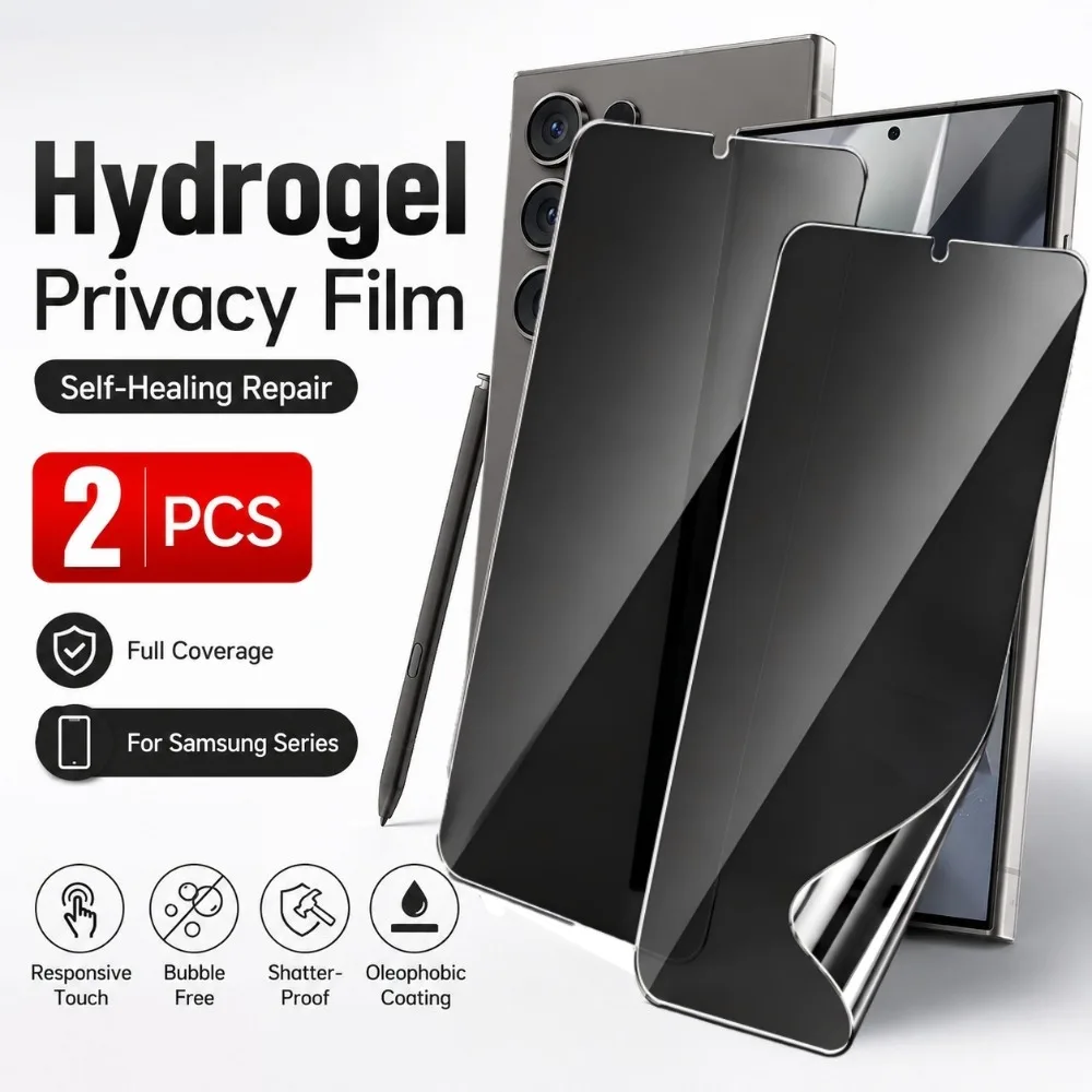

2Pcs Privacy Full Coverage Hydrogel Film for Galaxy S26/S24/S25/Ultra/S23/S22/S21/Plus/S25/S24/FE Anti-Scratch Screen Protector