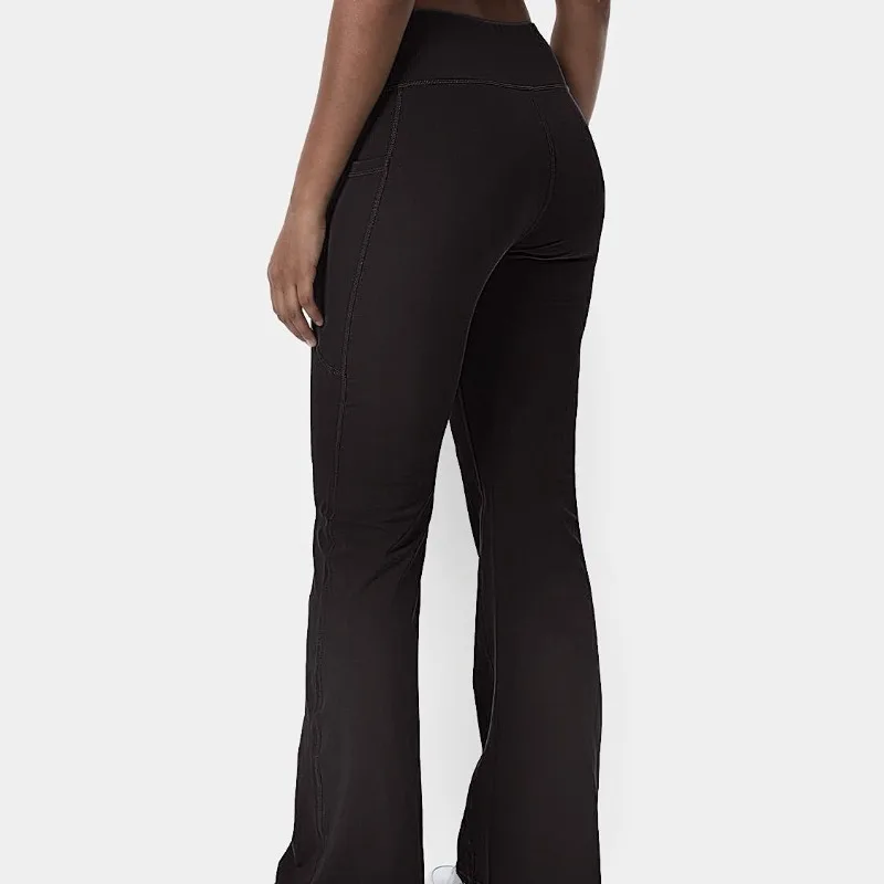 높은 허리 가을, 겨울 벨 바닥 바지 슬림 피트 야외 정장 바지 요가 바지 여성 캐주얼 작업 바지 스포츠 바지