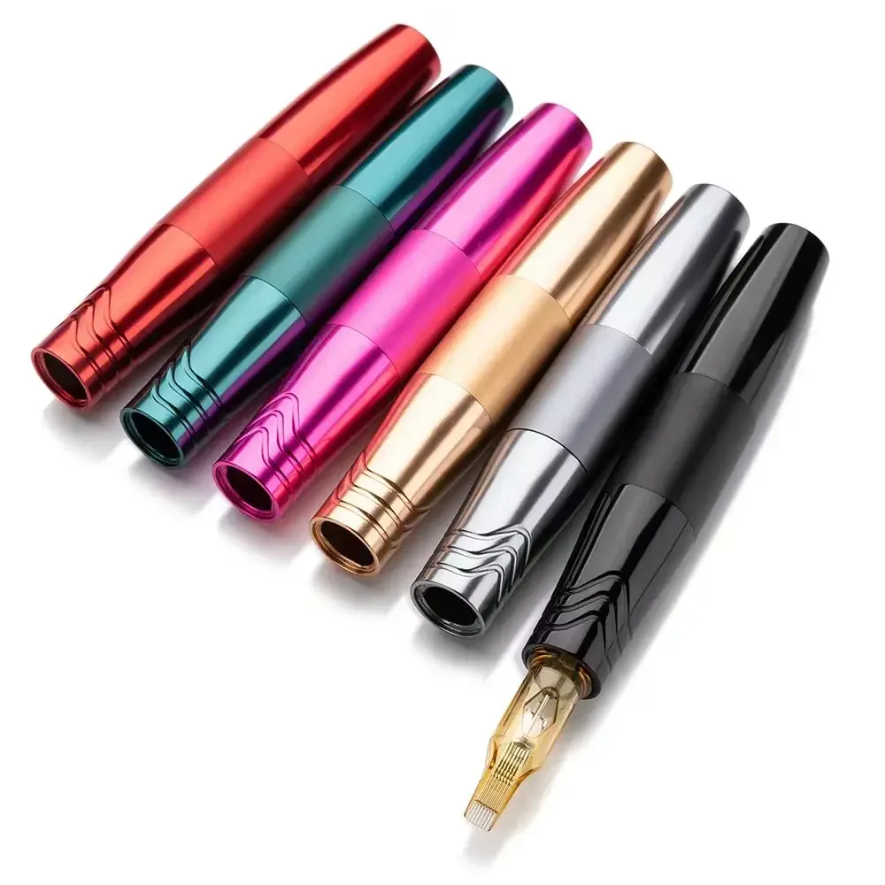 RCA Interface Double Head Rotating Tattoo Pen Gun Type 2 Needle Powerful Motor Body Eyebrow Lip Eyeliner Makeup Tattoo Machine