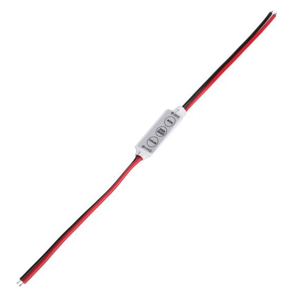 

10 pcs 12-24V Mini Led Strip Light Controller Dimmer 8 Modes 10 Level Brightness On Off Memory Function For Rgb Tape Lights