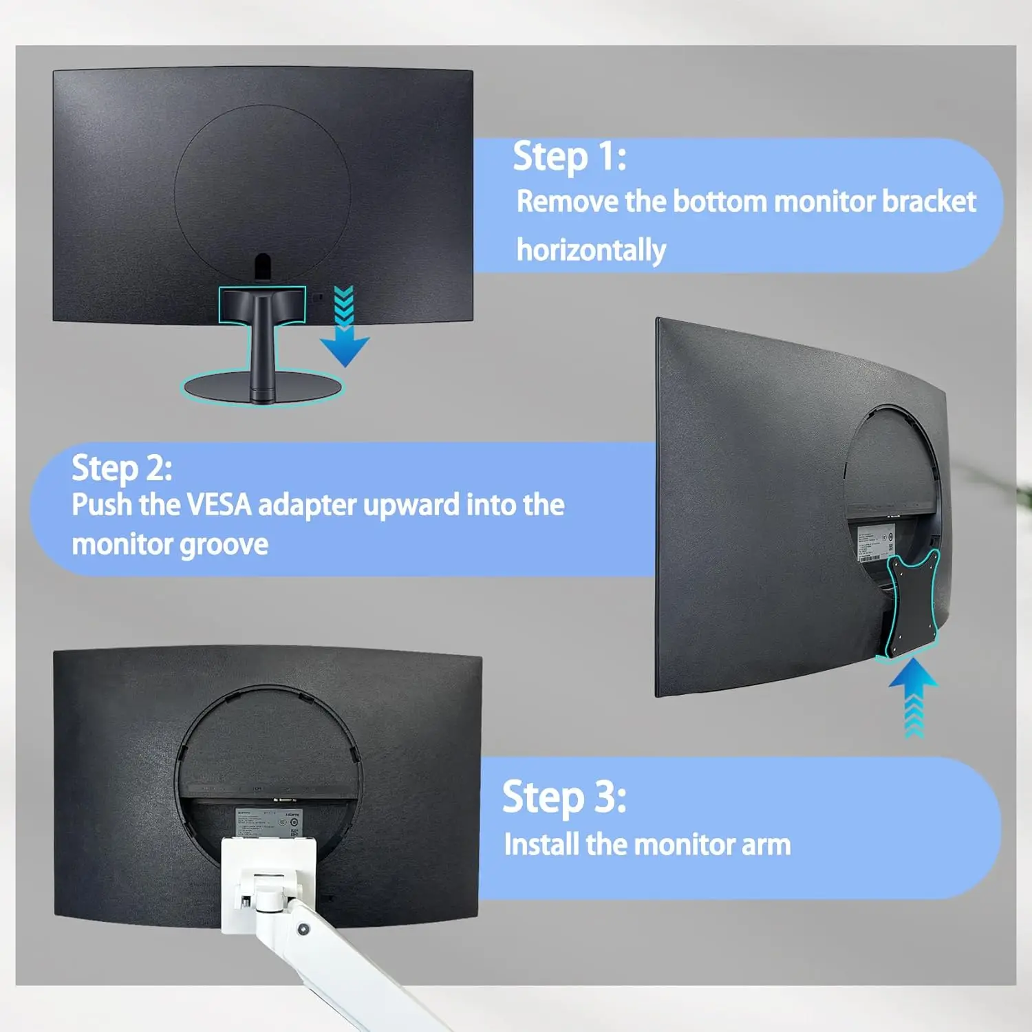 Brand NEW T55 Mount Adapter is Only for Samsung T550 S39C Curved Monitor CF27T55 CF32T55 - Image 4