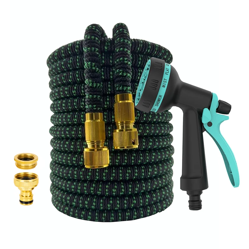 Expandable Magic Hose High‑Pressure Car Wash Water Gun Flexible Water Pipe Home Garden Watering 25FT‑100FT