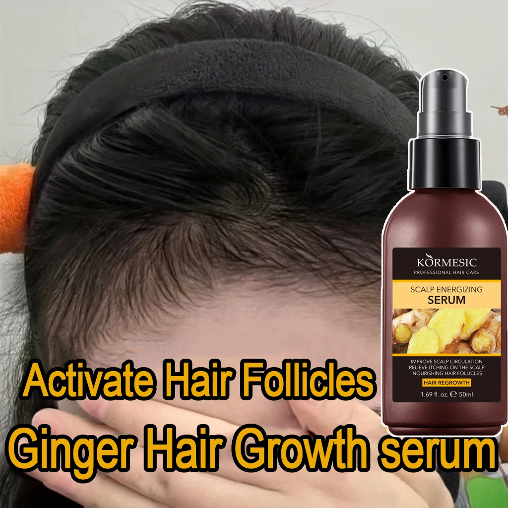 

50ml Hair Growth Oil Ginger Anti Hair Loss Serum Spray Regrowth Treatment Strengthen Hair Roots Fast Hair Growth Products Unisex