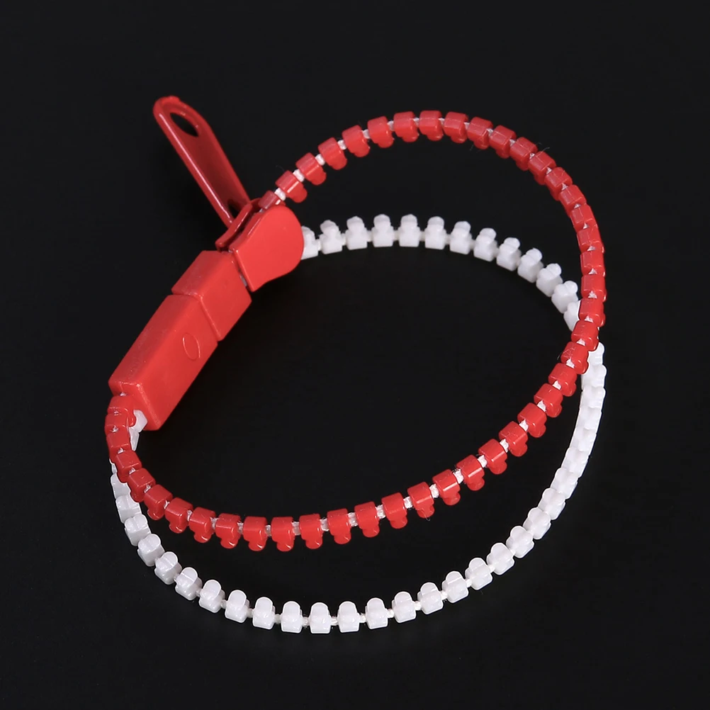 

20pcs Double Color Bracelet Zipper Friendship Bracelet Party Favors Kids Birthday Anti Stress Wristband Women Men Accessories