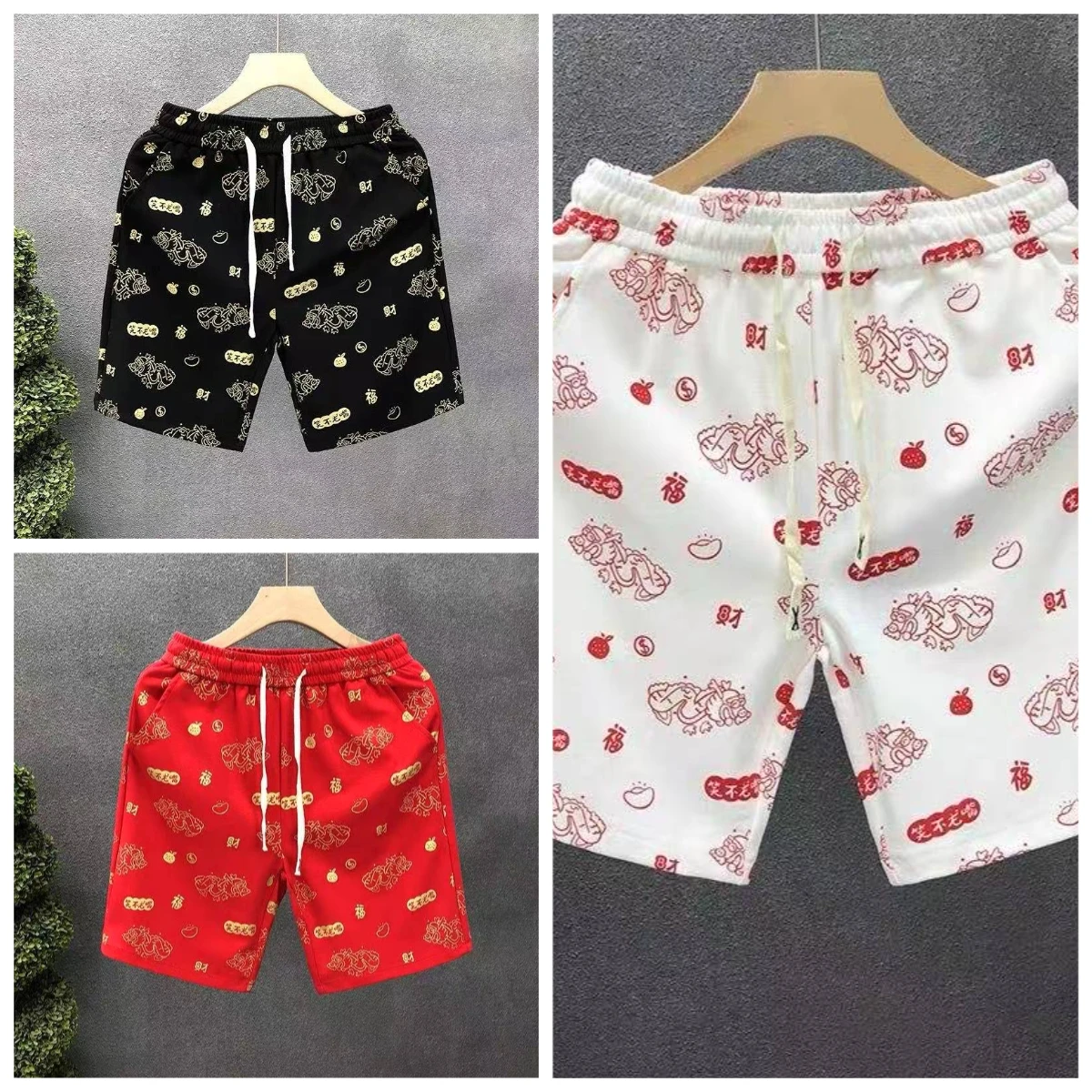 

Summer 2025 3D Printed Beach Shorts for Men, Light and Loose Pajamas, Casual, Breathable, Quick-drying, and Downhill Motorcycles