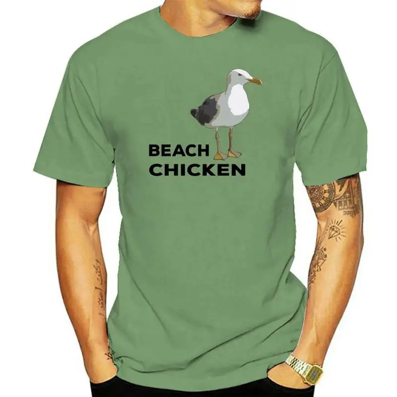 Beach Chicken Tshirt Fashion Seagull Shirt Beach Slang Sea Gull Humor Gag Nj Men Tops Tees 2023 For Tall And Big Men T Shirts