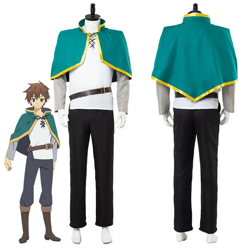 

Anime Kono Subarashii Sekai ni Shukufuku o! Satou Kazuma Cosplay Costume Full Sets Unisex Halloween Party Clothes