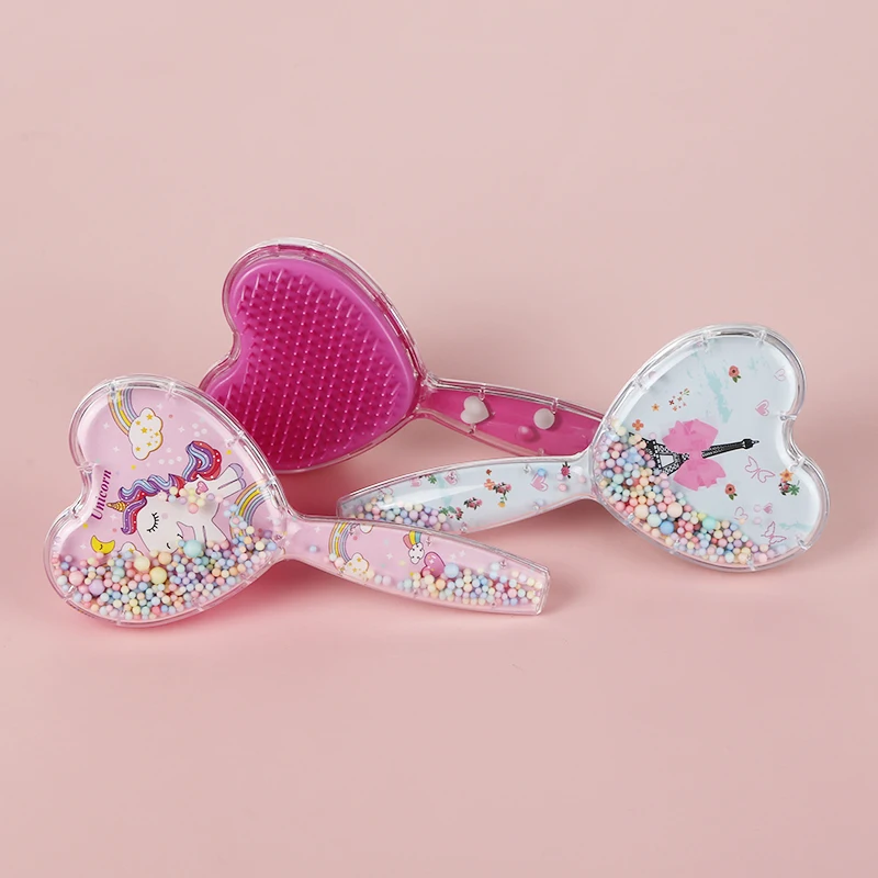 Child and Women Hair Comb Portable Heart-shaped Safety Airbag Comb Cute Straighten Hair Brush Massage Hairdressing Products