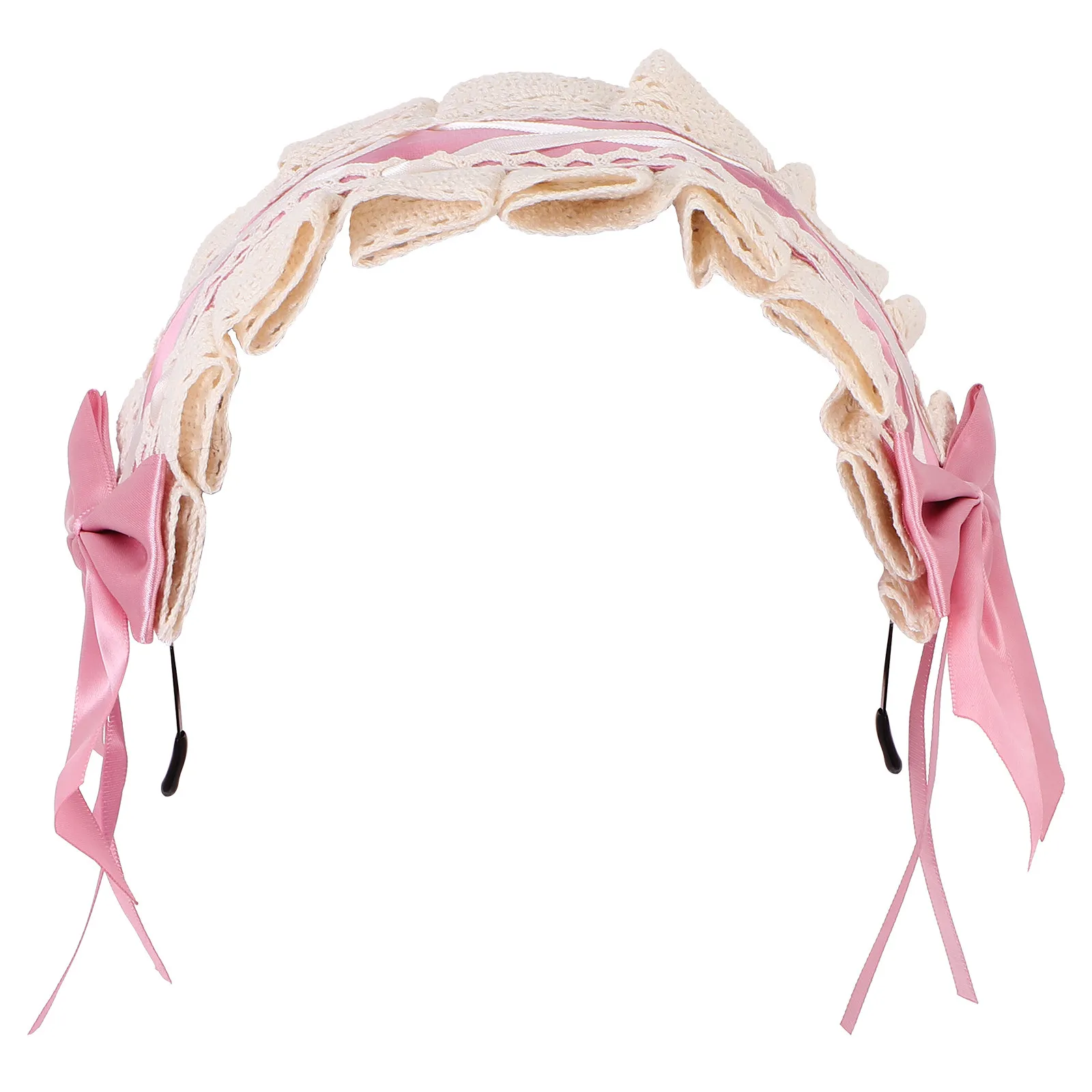 

1Pcs Lolita Hairband Lace Bowknot Headband Lightweight Comfortable Headdress for Cosplay Lolita Costumes Photo Props Walking