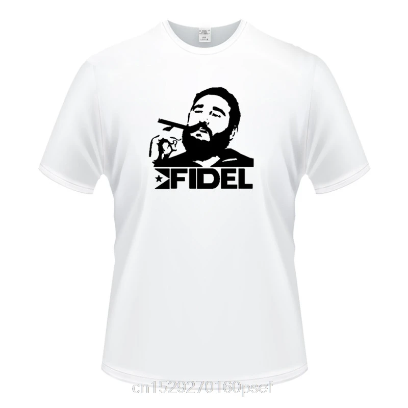 All Sizes & Colours Fidel Castro Printing High Quality O-neck T Shirt Tees Tops Man Fashion Casual T-shirts