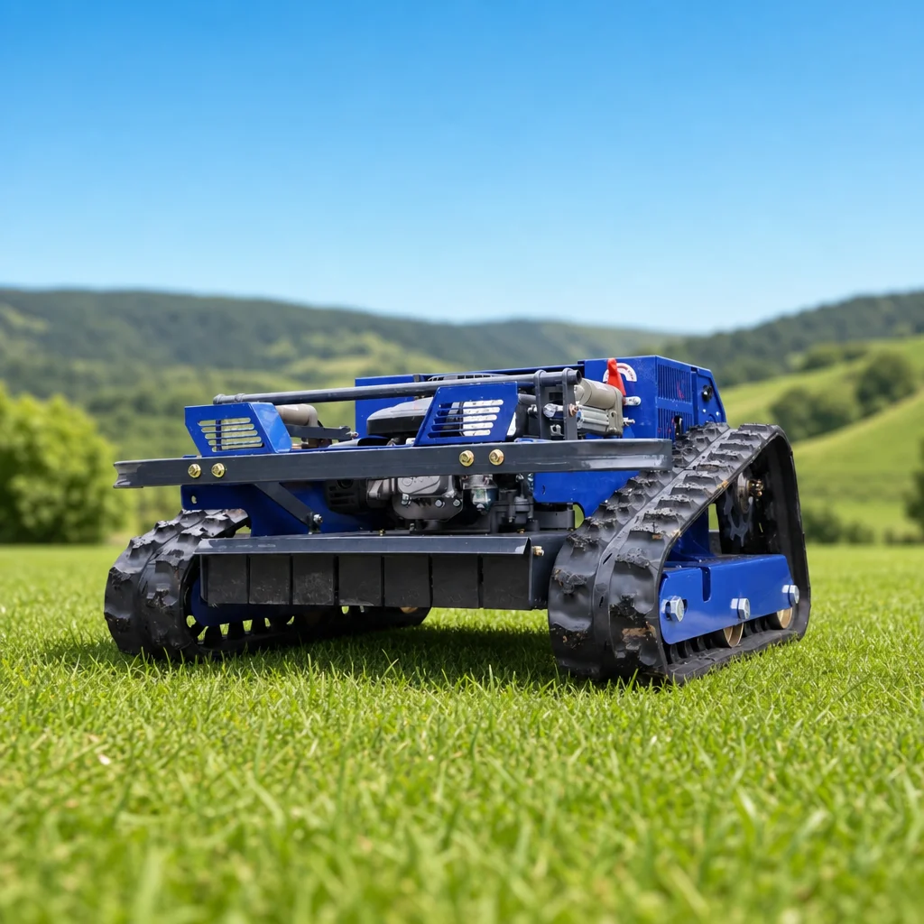 Customized CE EPA Low-Noise Electric Crawler RC Mower Durable Steel Blade IPX4 Waterproof for Lawn