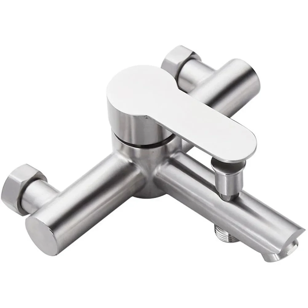 Corrosion-resistant Bathroom Faucet Wall-mounted Sink Stand With Hand Shower 0-90 ℃ Bathtub Hot And Cold Water