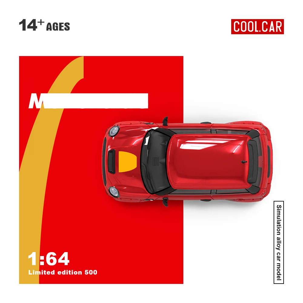 Cooles Auto 1:64 Red Painting Simulation Legierung Automodell, Action- und Spielzeugfigur für Sammlung, Display und Geschenk
