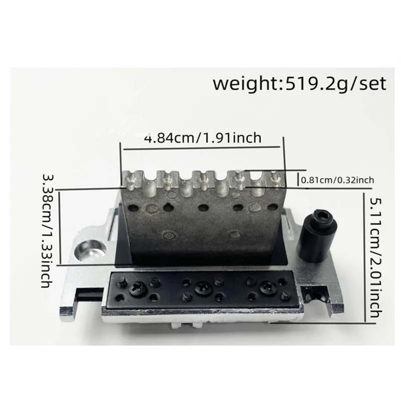 Ein Set Doppel-E-Gitarren-Tremolo-System Tremolo-Stange Doppel-E-Gitarren-Brücke Gitarrenteile Zubehör – Detail 9