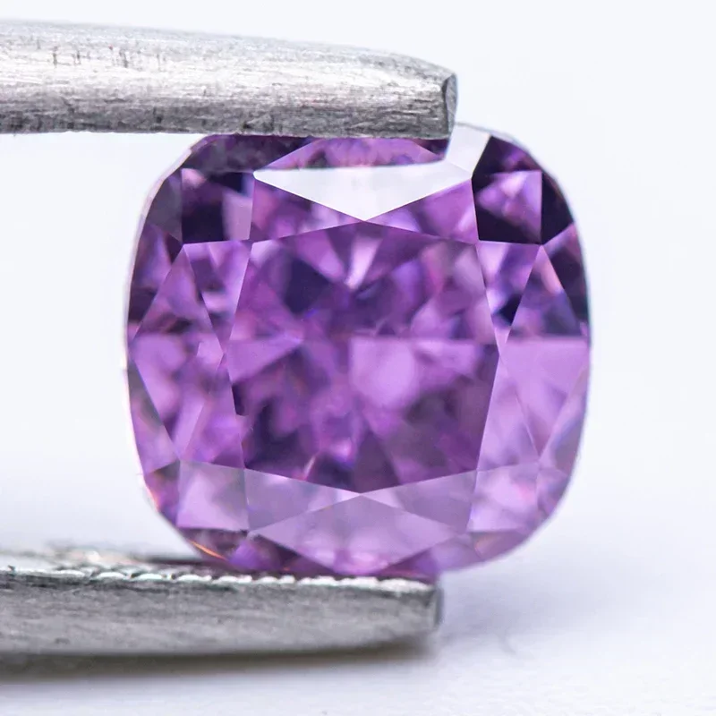 

Top Cubic Zirconia Crushed Ice Cut No Certificate Square Cushion Shape Rose Red Color Charms Beads Diy For Jewel Making