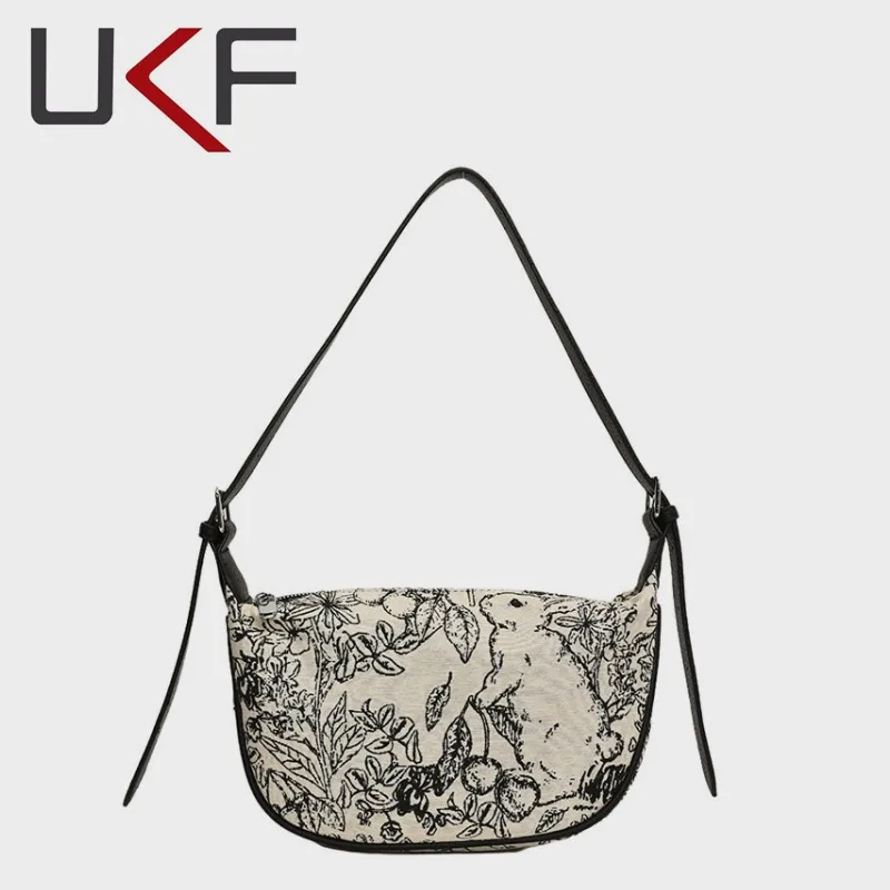 UKF Summer Commuter Bag Casual Cross-Body Shoulder Bags For Women Student One-Shoulder Bag Versatile Small Bag Bolas Hobo