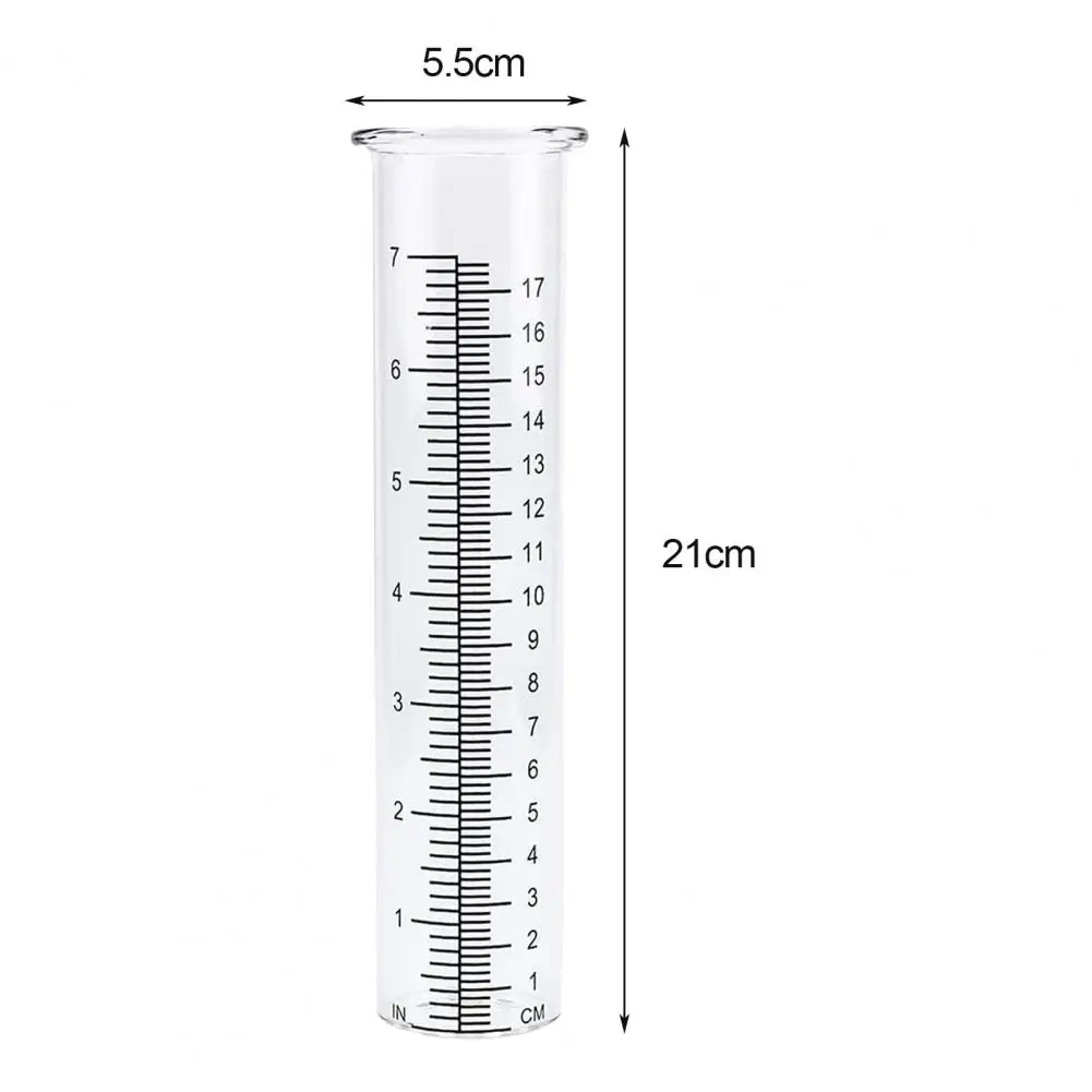 Font Rain Gauge Tube 8.3 Inch Plastic Rain Gauge Replacement Tube Freeze Proof Outdoor Rain Gauge Transparent Resistant Garden