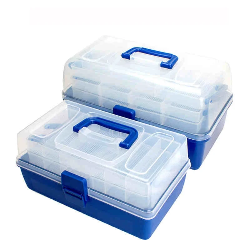 

30*18*14CM New Big Fishing lure PP Tackle Box Multifunctional Plastic Handle Box Tools Accessories with good price