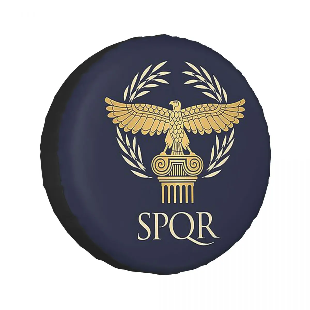 SPQR Roman Republic Flag And Motto With Aquila, Eagle Spare Tire Cover for Jeep SUV RV 4WD Mitsubishi 4x4 Wheel Protector Covers