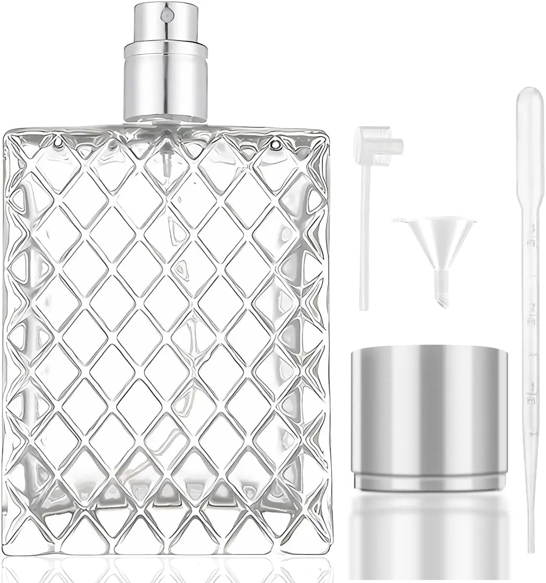 1Pc100ml Perfume Bottle Vintage Fine Mist Perfume Travel Refillable Glass Perfume Sprayer for Men and Women Free dispensing tool