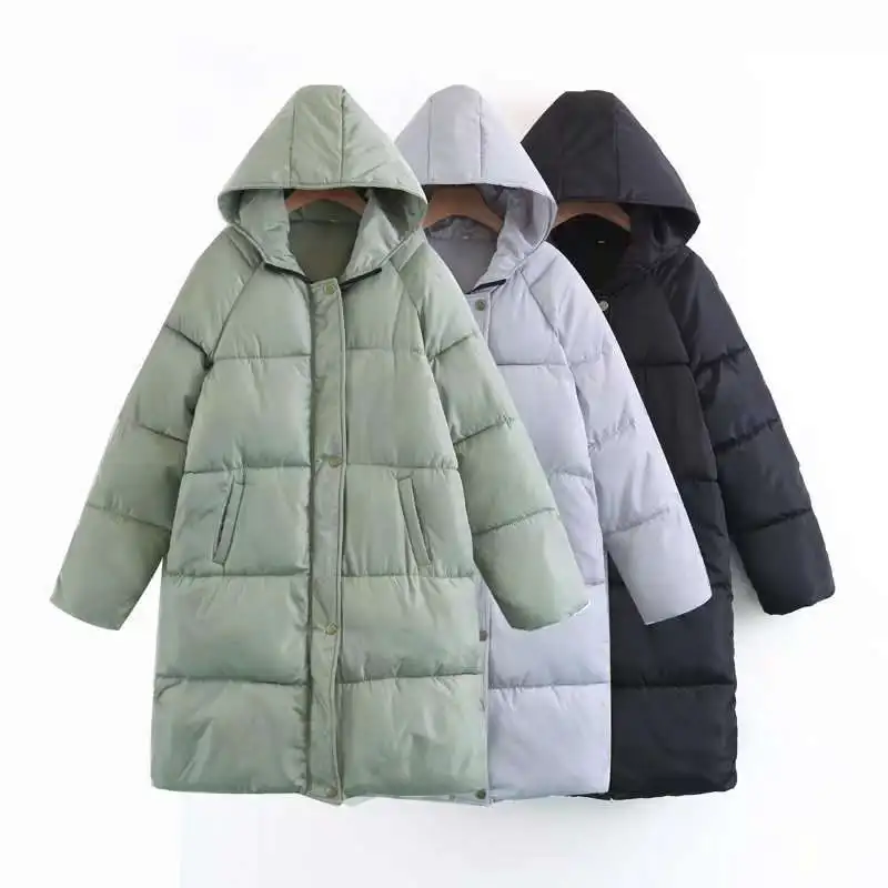 Winter Thiened Bread Sle down Cotton Jaet Women's Outerwear Long Sve Zipper Closure Ultra ort Length  Color