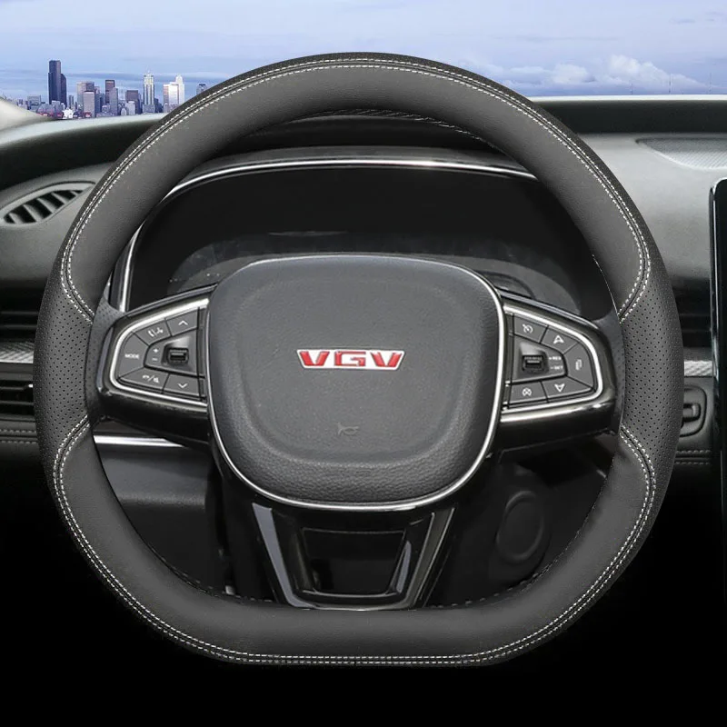 D Shape Car Steering Wheel Cover for VGV U75Plus VX7 U7Pro U7 2021 2022 2023 2024 2025 Auto Braid on Steeing-wheel Wrap