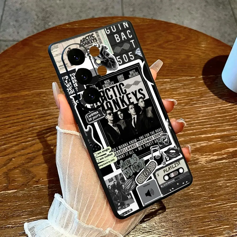 Arctic Monkeys Phone Case For Samsung Galaxy S26 S25 S24 S23 S22 S21 Plus Ultra Fold A Soft Black
