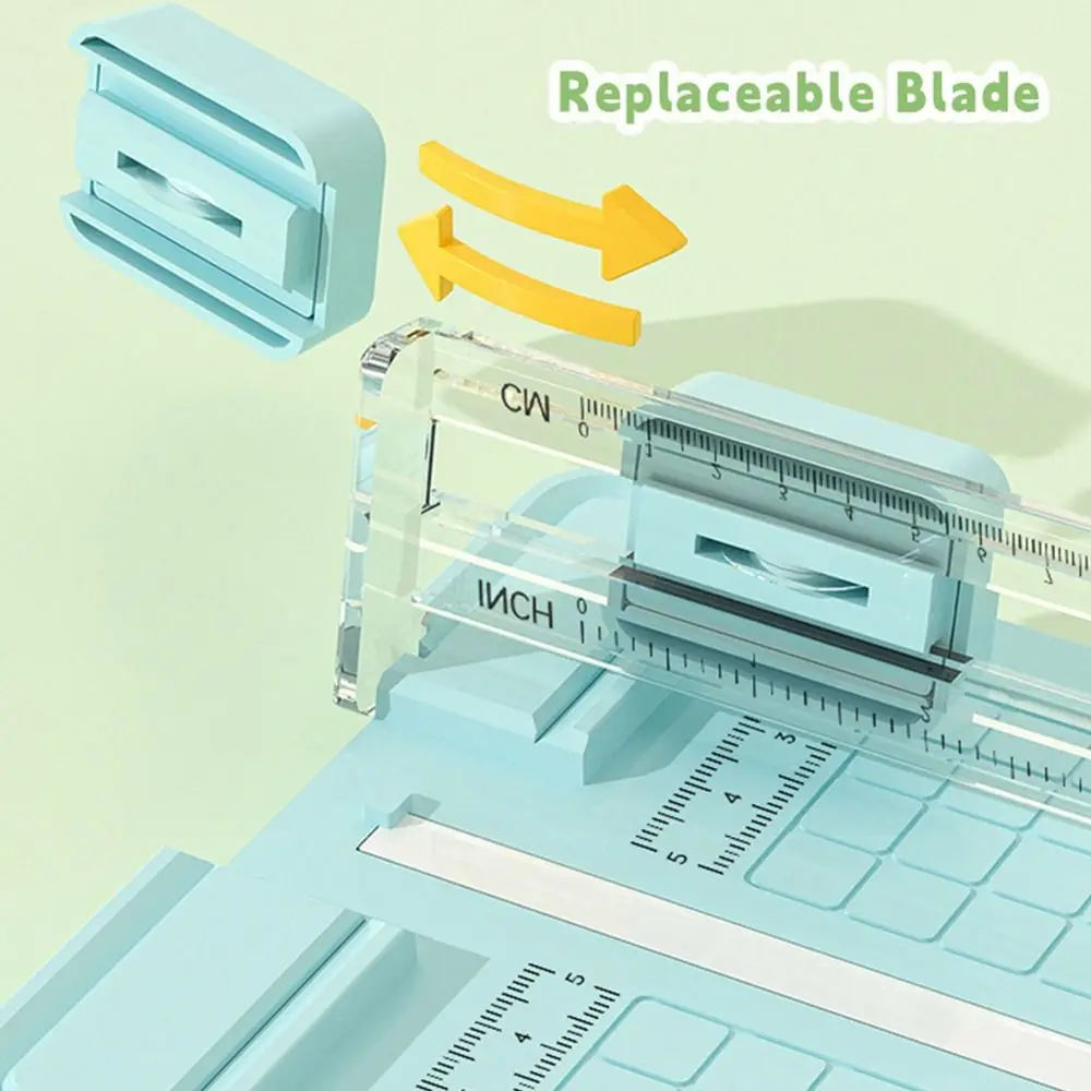 4-in-1 Paper Cutter Bidirectional A4 Paper Cutting Paper Trimmer Portable with Pull-out Ruler Paper Cutting Machine