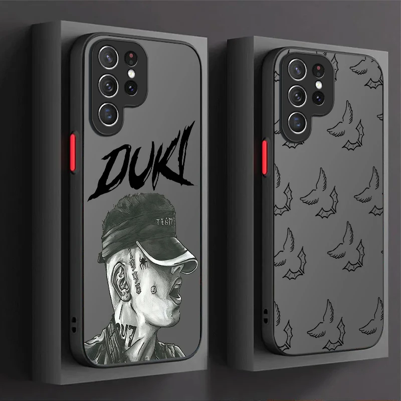 Funda de teléfono de rapero Duki a la moda para Samsung Galaxy S25 S24 S23 Ultra S22 S21 Plus FE A56 A36 A26 A16 A06 A15 A25 A35 A55 5G