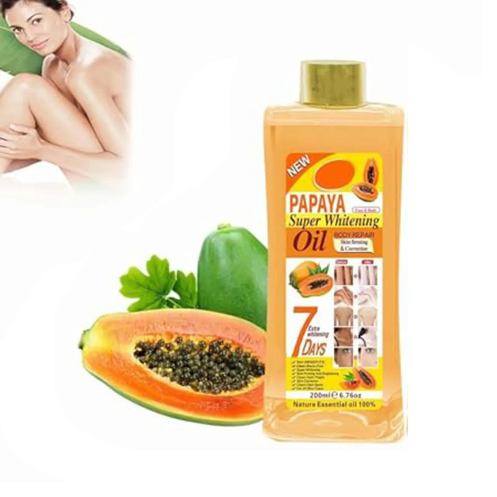 200ml Papaya Oil Essential Oil Moisturizing Body Oil Care Body Massage Moisturizing Repair Skin Suitable For Dry Skin