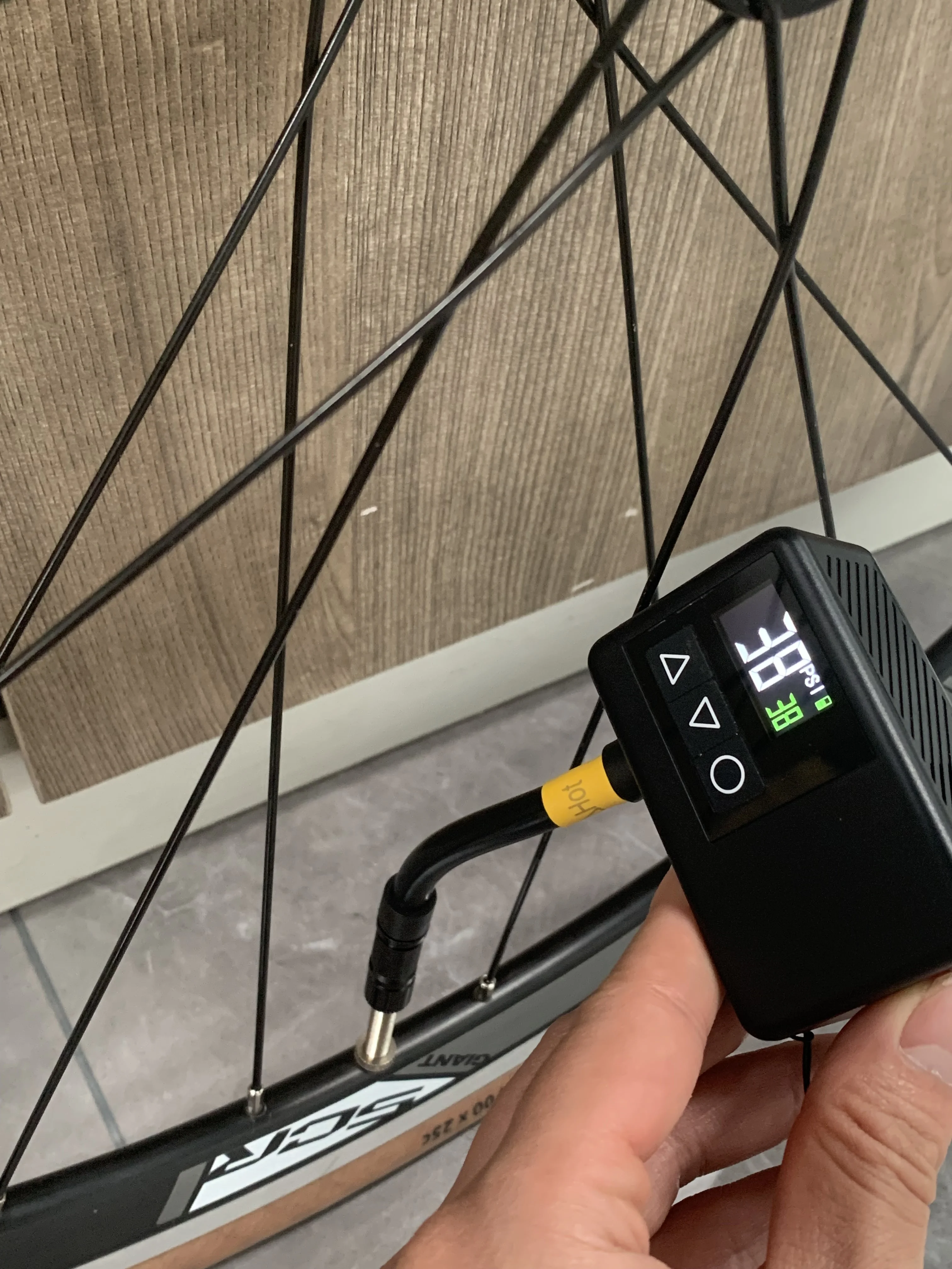 120PSI Digital Electric Bicycle Pump Portable Mini Tire Inflator With Pressure Gauge