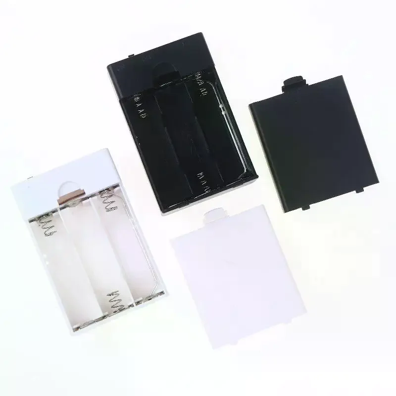 1pcs 3AA 4.5V Box Built in Usb Battery Holder with Switch and Cover Battery aa Battery Case Diy Accessories